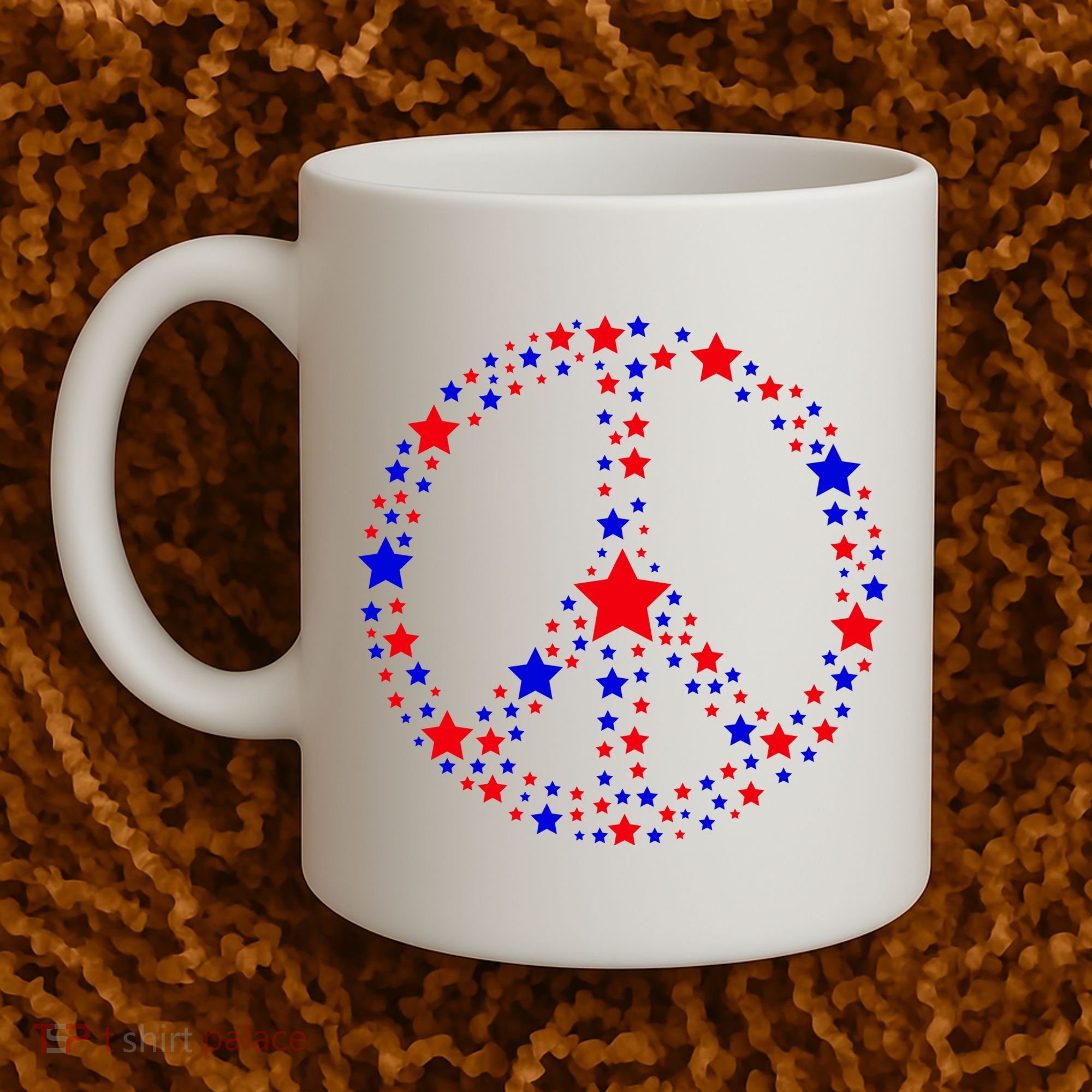 Patriotic Peace Sign Stars Coffee Mug