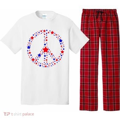 Patriotic Peace Sign Stars Pajama Set