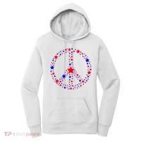 Patriotic Peace Sign Stars Women's Hoodie thumb 0