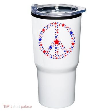 Patriotic Peace Sign Stars Tumbler