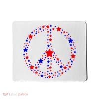 Patriotic Peace Sign Stars Mousepad thumb 0