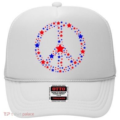 Patriotic Peace Sign Stars Hat