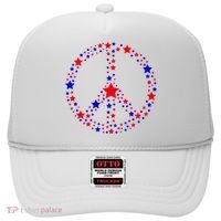 Patriotic Peace Sign Stars Hat thumb 0