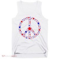Patriotic Peace Sign Stars Tank Top thumb 0