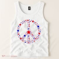 Patriotic Peace Sign Stars Tank Top thumb 2