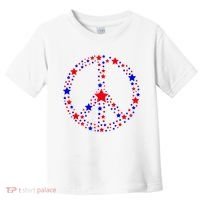 Patriotic Peace Sign Stars Toddler T-Shirt thumb 0