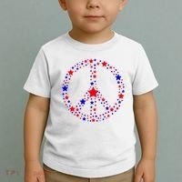 Patriotic Peace Sign Stars Toddler T-Shirt thumb 2