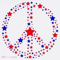 Patriotic Peace Sign Stars Women's T-Shirt thumb 6