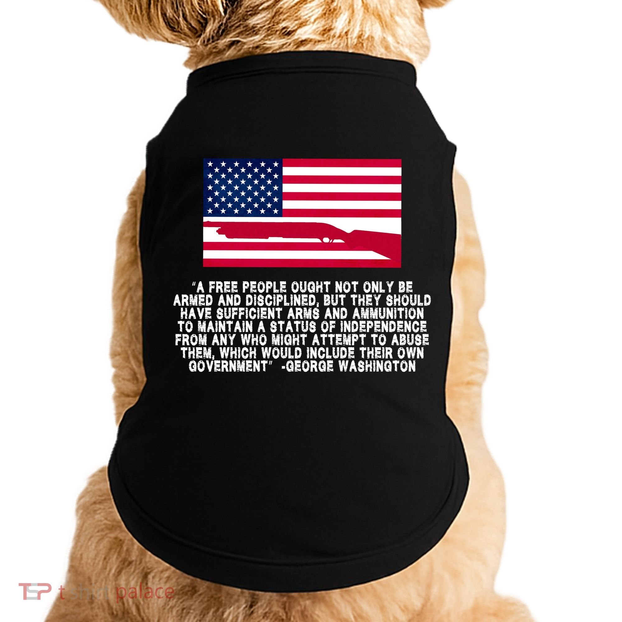 Patriotic Quote George Washington Doggie Tank