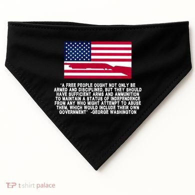 Patriotic Quote George Washington USA-Made Doggie Bandana