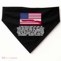Patriotic Quote George Washington USA-Made Doggie Bandana thumb 0