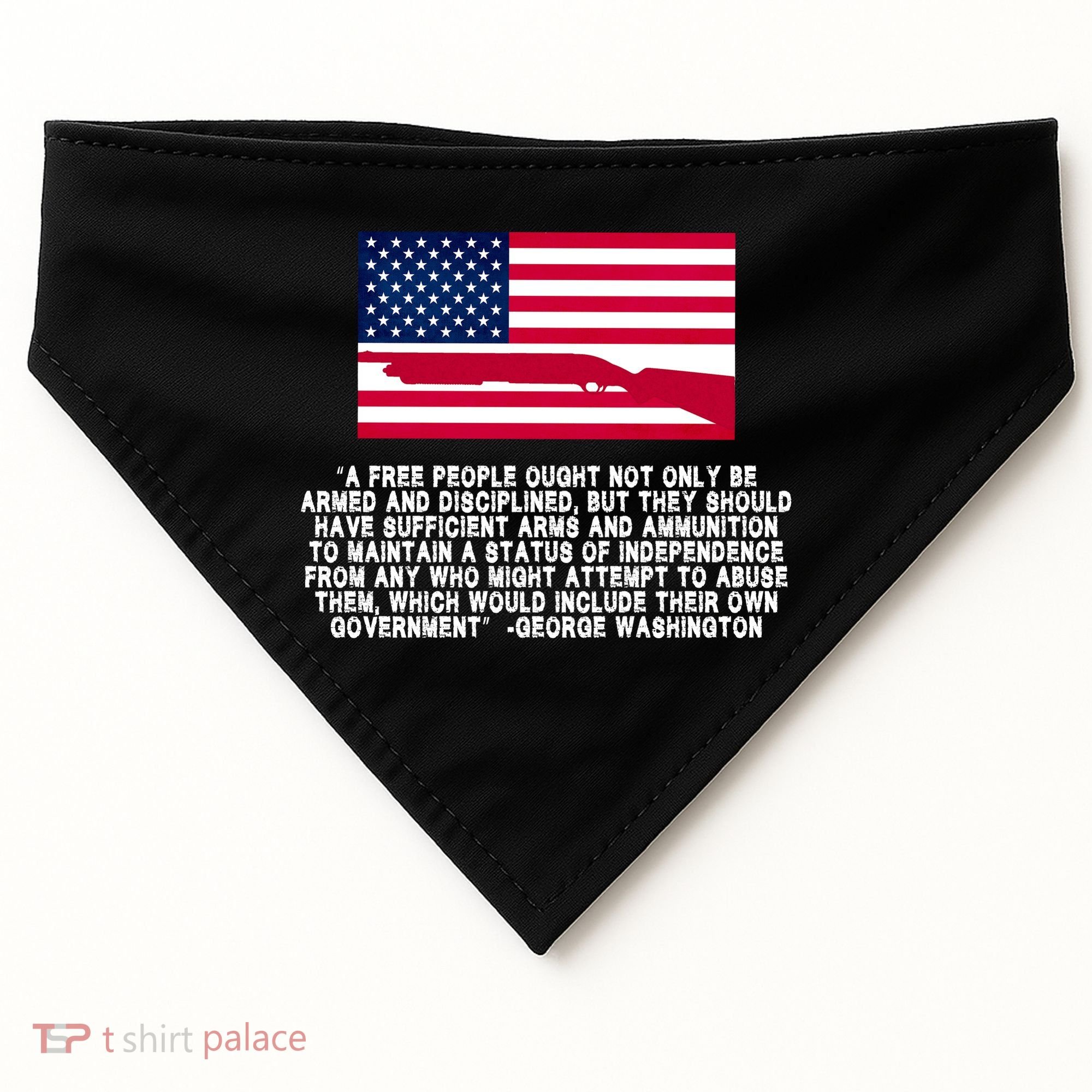 Patriotic Quote George Washington USA-Made Doggie Bandana
