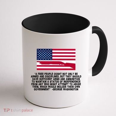 Patriotic Quote George Washington Coffee Mug back