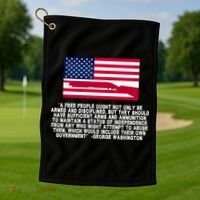 Patriotic Quote George Washington Golf Towel thumb 1
