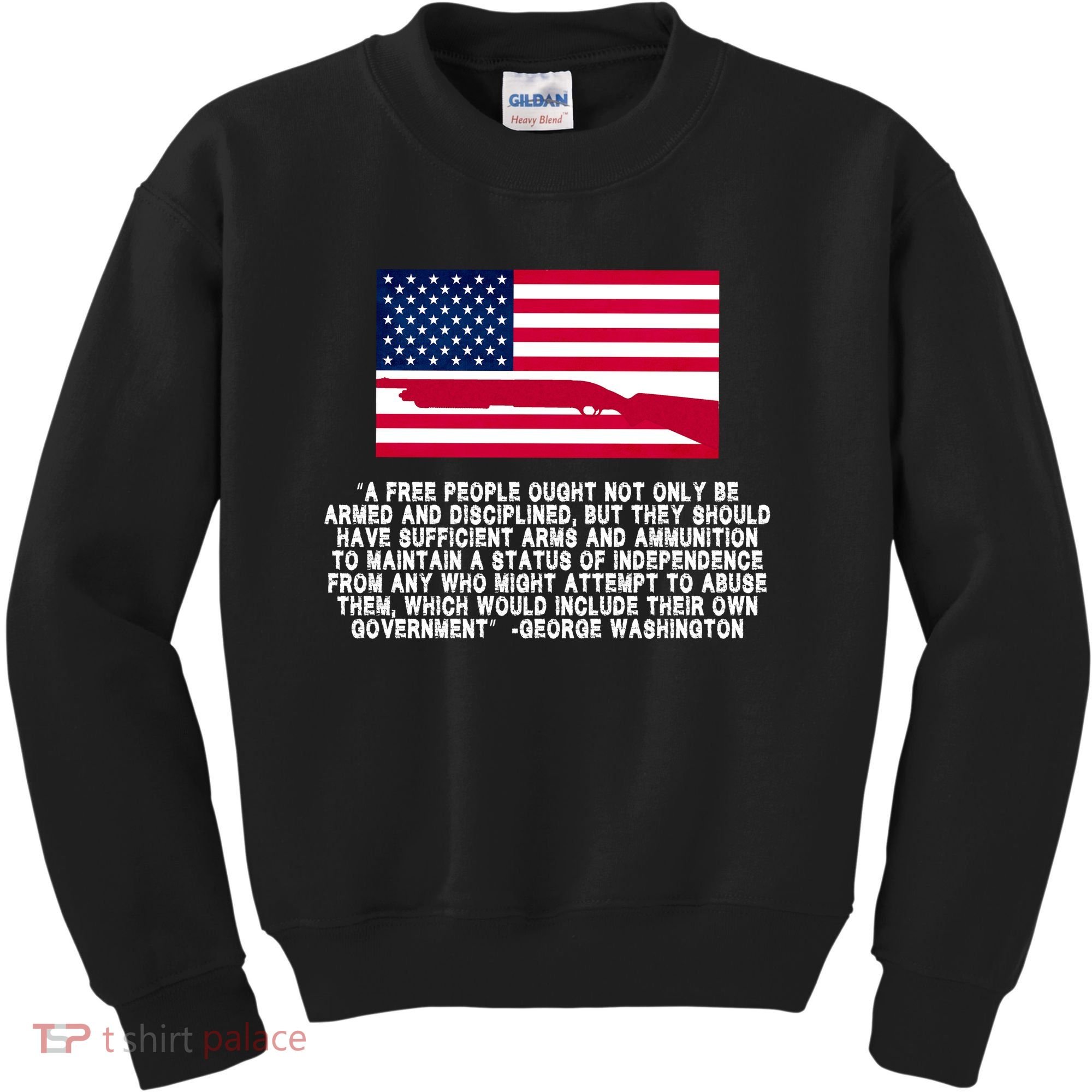 Patriotic Quote George Washington Kids Sweatshirt
