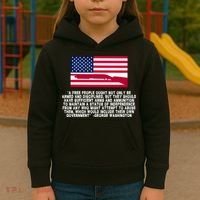 Patriotic Quote George Washington Kids Hoodie thumb 3