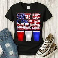 Patriotic Shut Up Liver You're Fine USA  Women's T-Shirt thumb 3