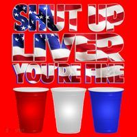 Patriotic Shut Up Liver You're Fine USA  Santa Hat thumb 1