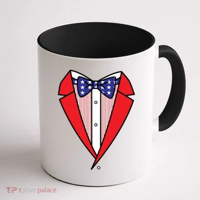 Patriotic Tuxedo Coffee Mug back
