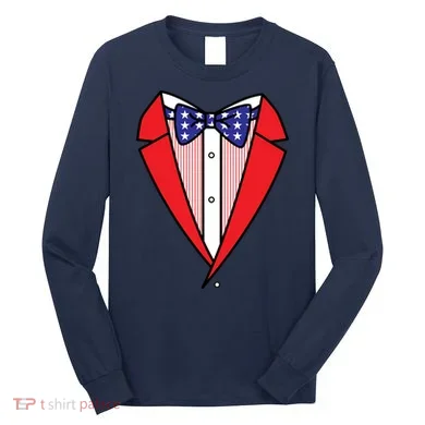 Patriotic Tuxedo Long Sleeve Shirt