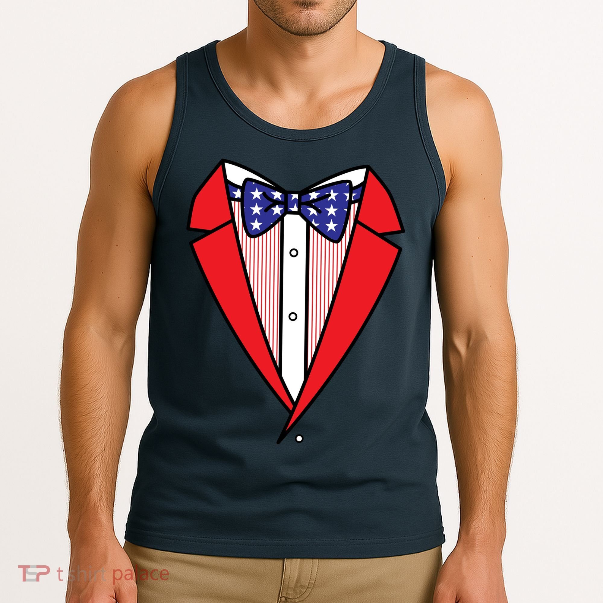 Patriotic Tuxedo Tank Top