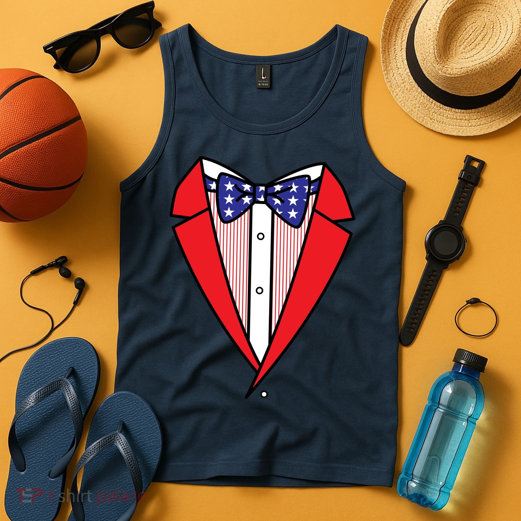 Patriotic Tuxedo Tank Top