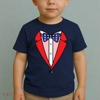Patriotic Tuxedo Toddler T-Shirt thumb 2