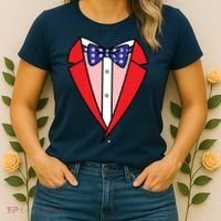 Patriotic Tuxedo Women's T-Shirt thumb 2