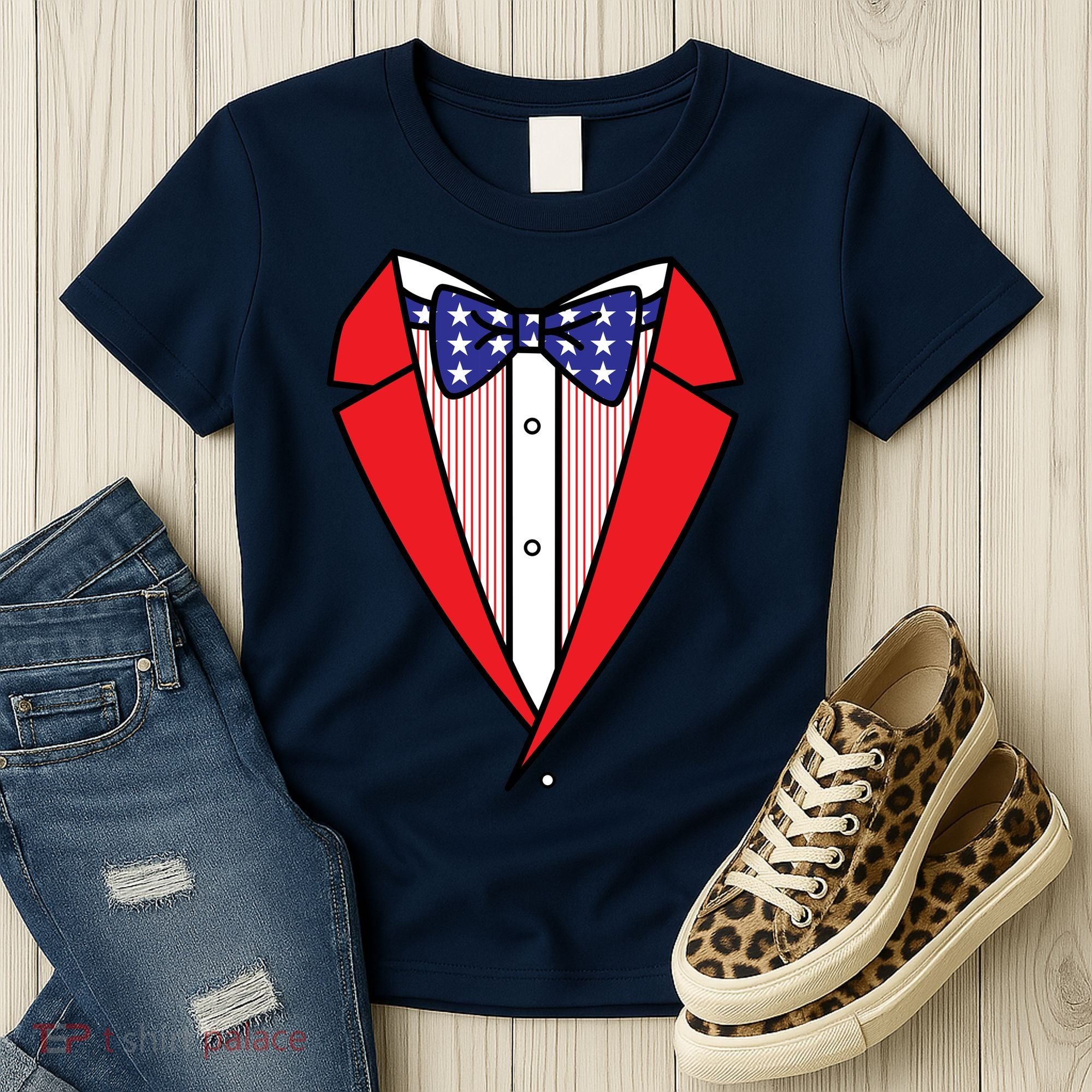 Patriotic Tuxedo Women's T-Shirt