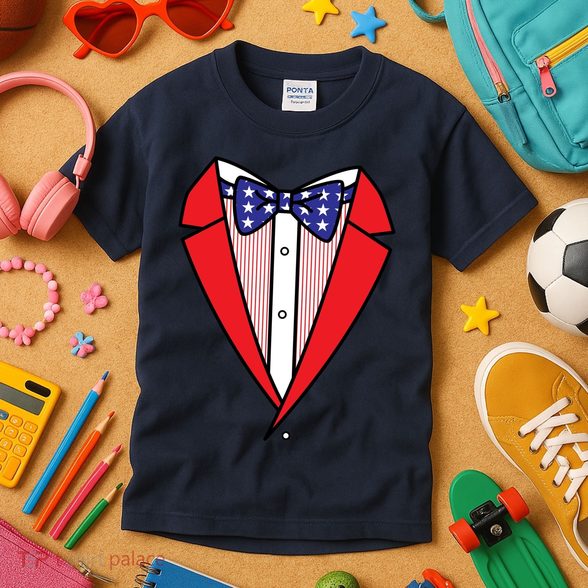 Patriotic Tuxedo Kids T-Shirt