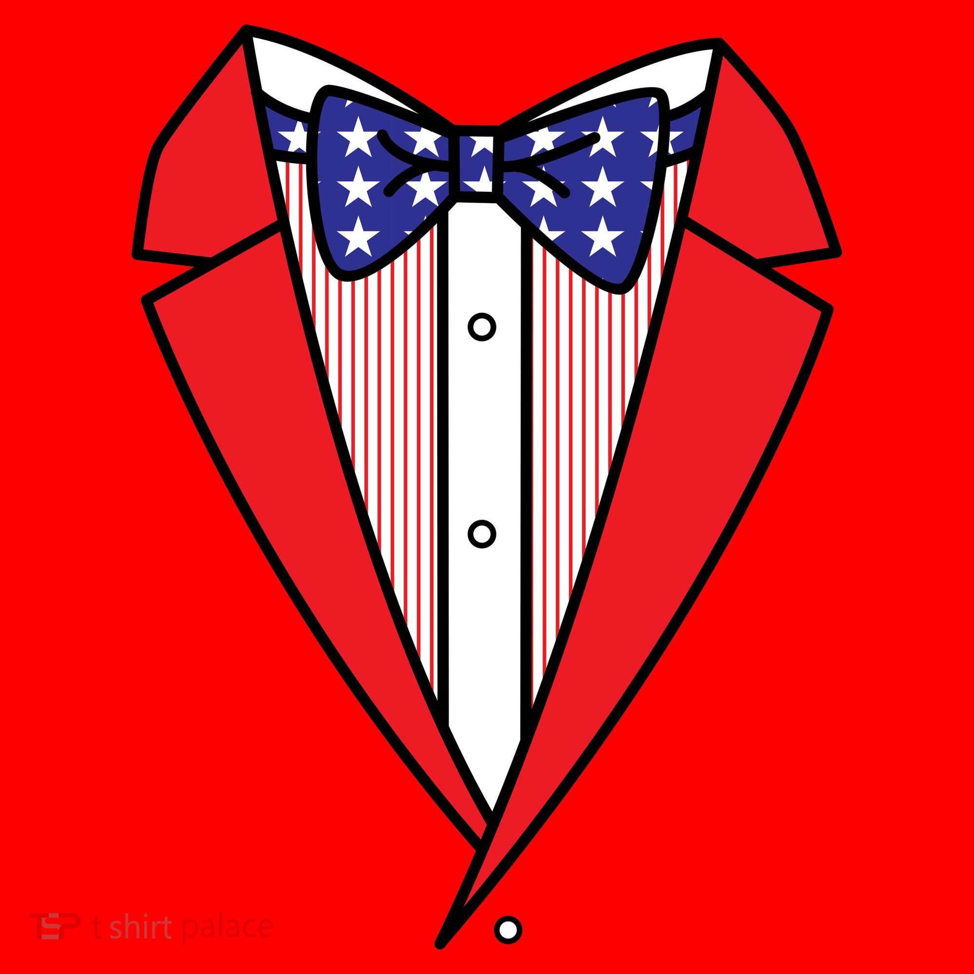 Patriotic Tuxedo Santa Hat
