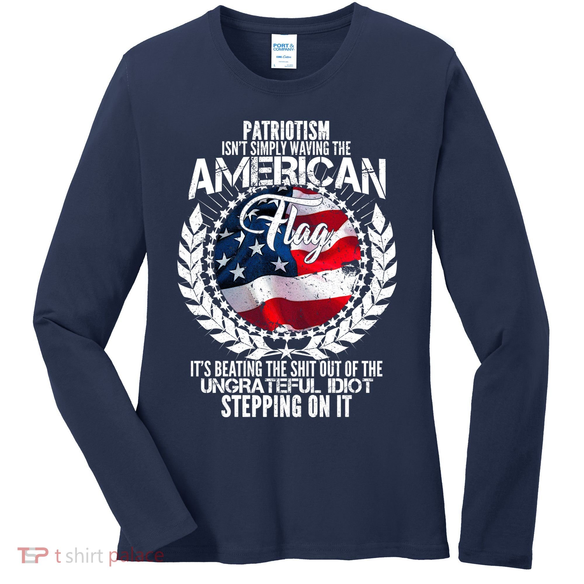 Patriotism American Flag Women's Long Sleeve Shirt