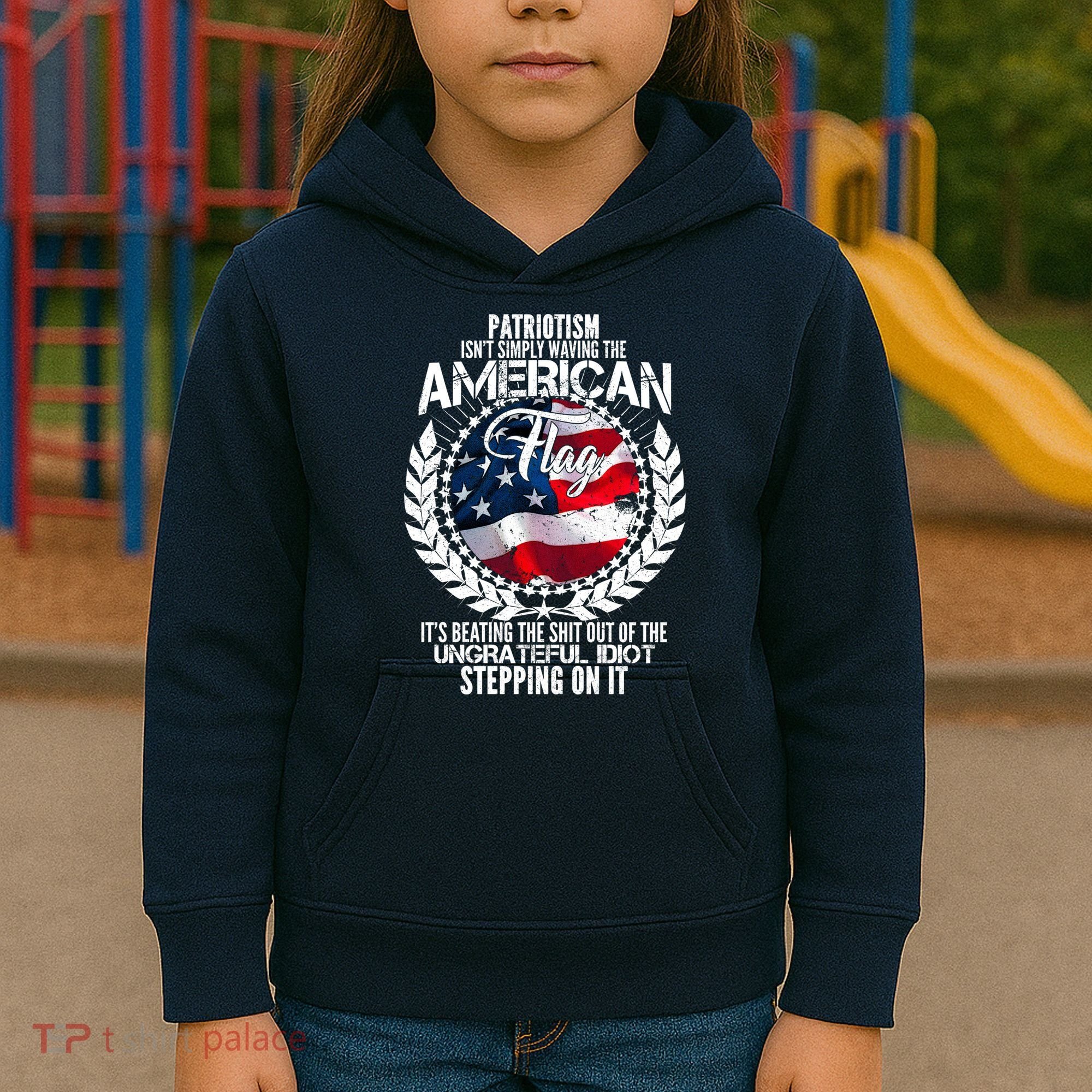 Patriotism American Flag Kids Hoodie