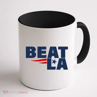 Patriots Beat LA Coffee Mug back