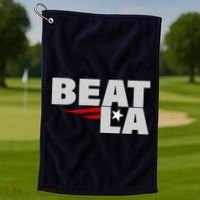 Patriots Beat LA Golf Towel thumb 1