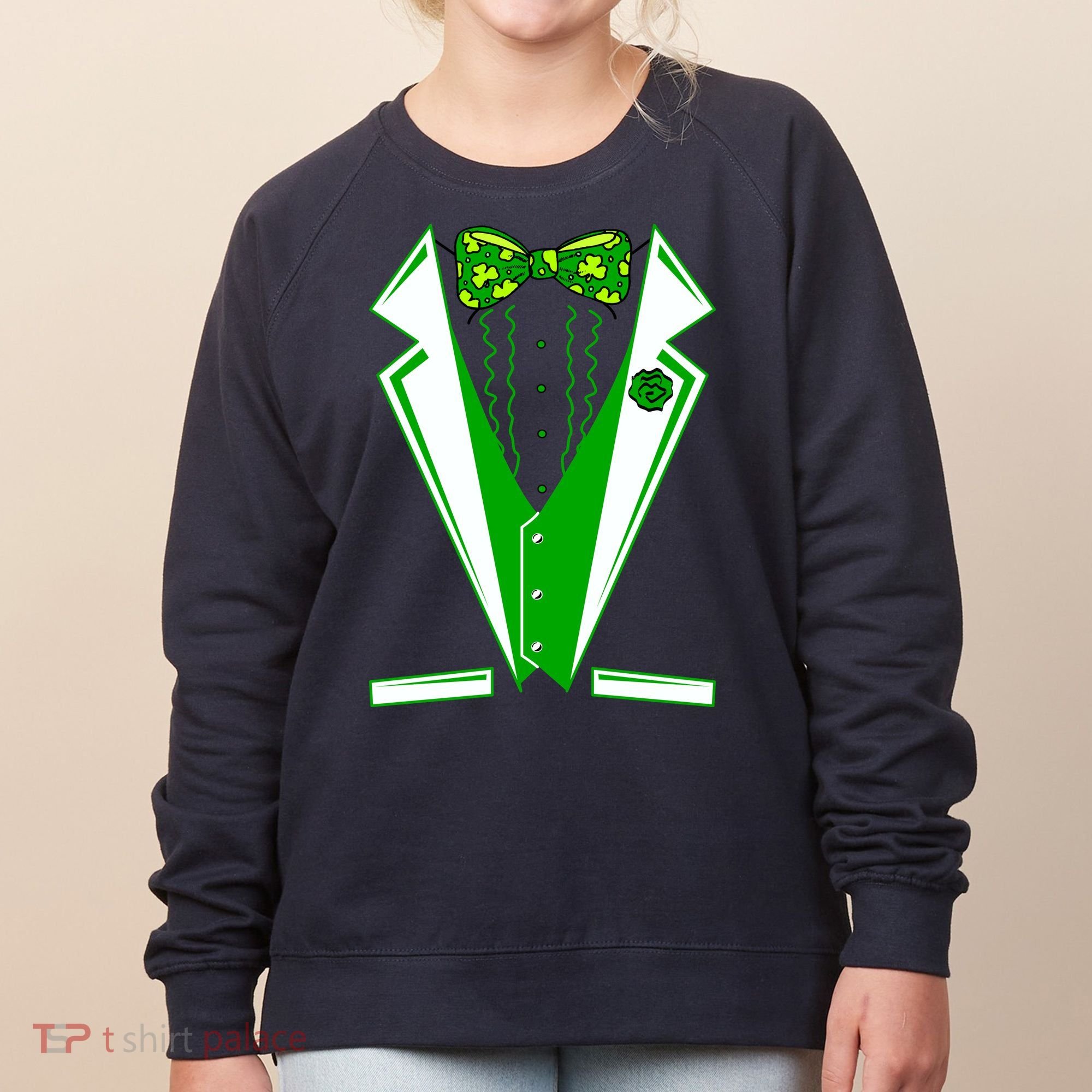 Patty Party Tuxedo Tux St Patrick's Day Women's Sweatshirt