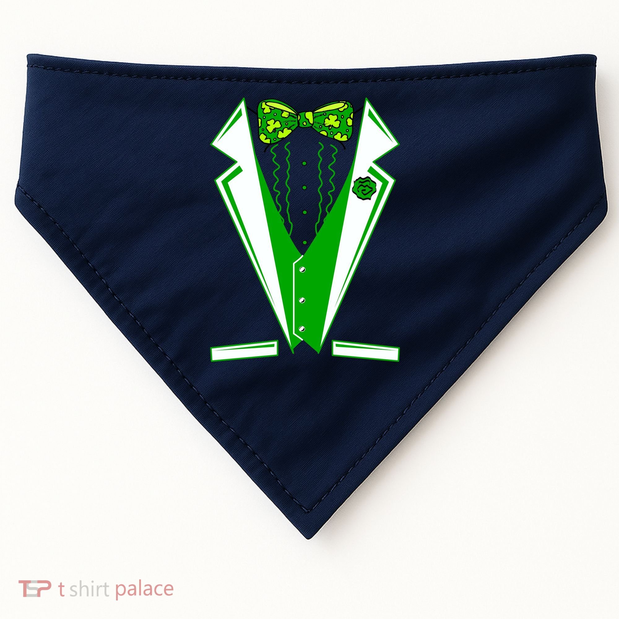 Patty Party Tuxedo Tux St Patrick's Day USA-Made Doggie Bandana