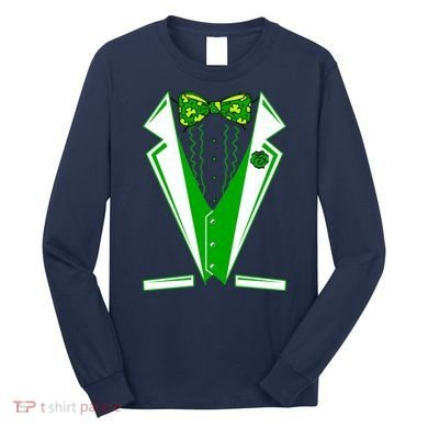 Patty Party Tuxedo Tux St Patrick's Day Long Sleeve Shirt
