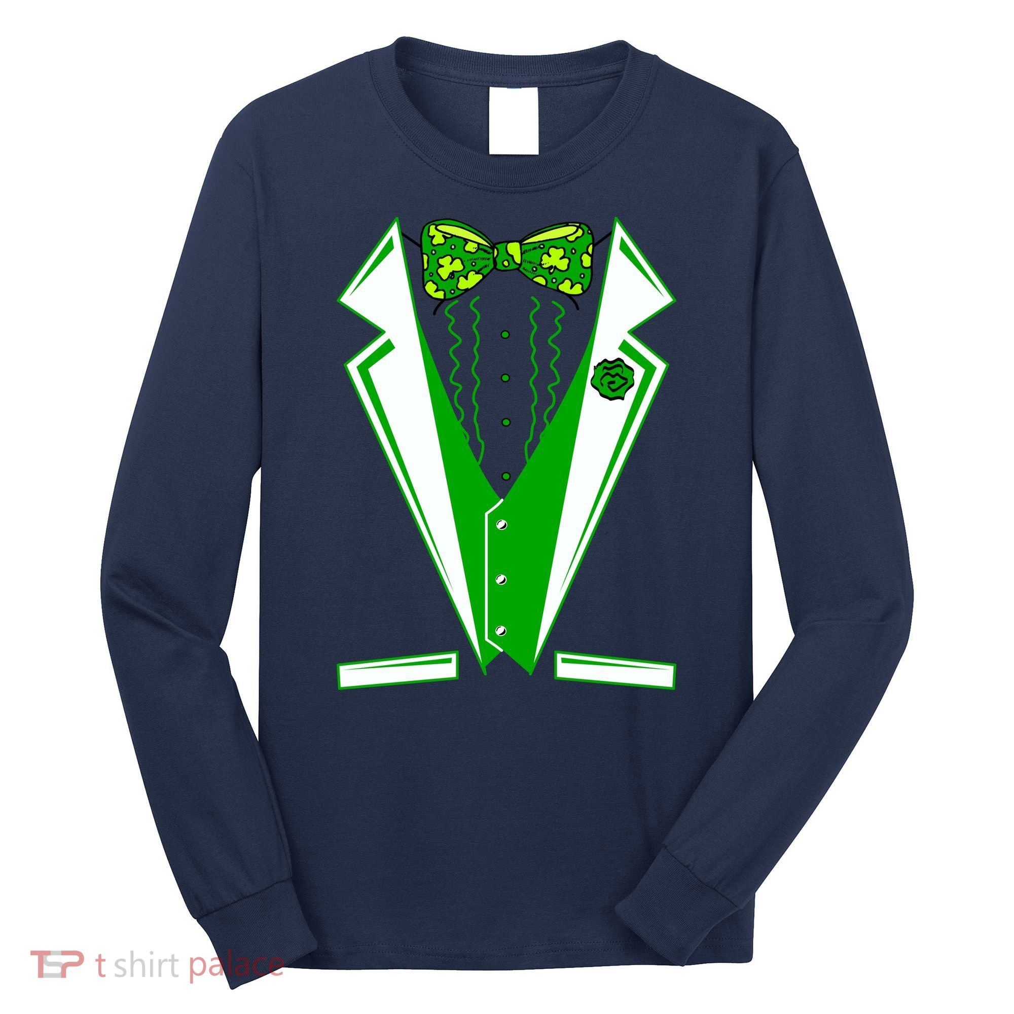 Patty Party Tuxedo Tux St Patrick's Day Long Sleeve Shirt