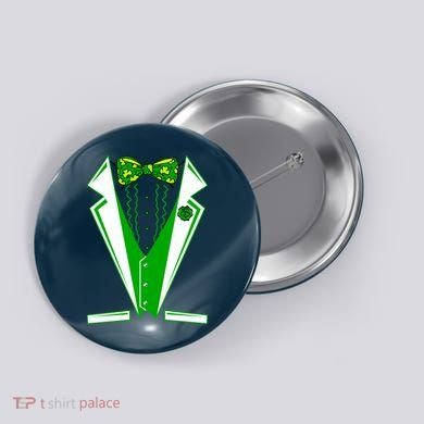 Patty Party Tuxedo Tux St Patrick's Day Button