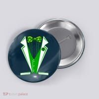 Patty Party Tuxedo Tux St Patrick's Day Button thumb 0