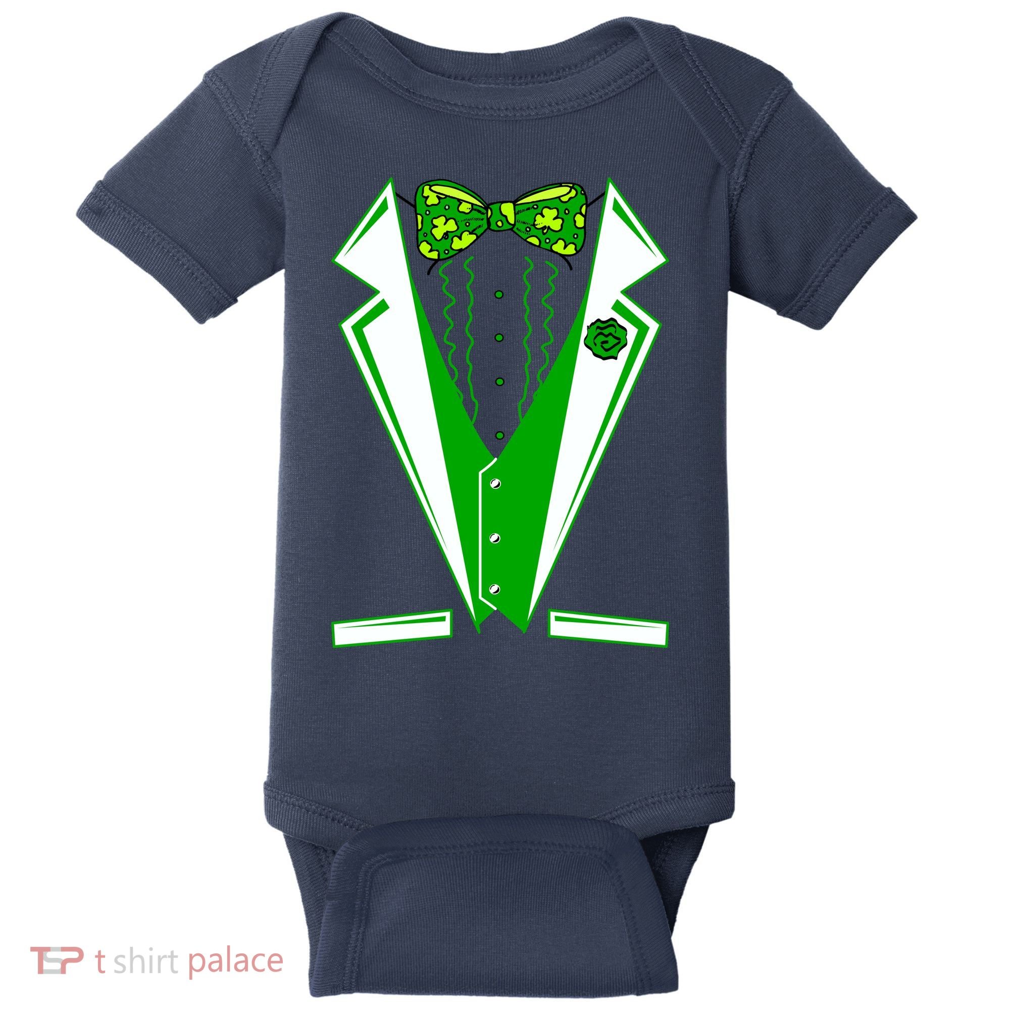 Patty Party Tuxedo Tux St Patrick's Day Baby Bodysuit