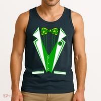 Patty Party Tuxedo Tux St Patrick's Day Tank Top thumb 3