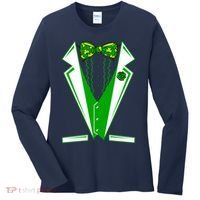 Patty Party Tuxedo Tux St Patrick's Day Women's Long Sleeve Shirt thumb 0