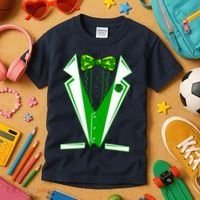 Patty Party Tuxedo Tux St Patrick's Day Kids T-Shirt thumb 3
