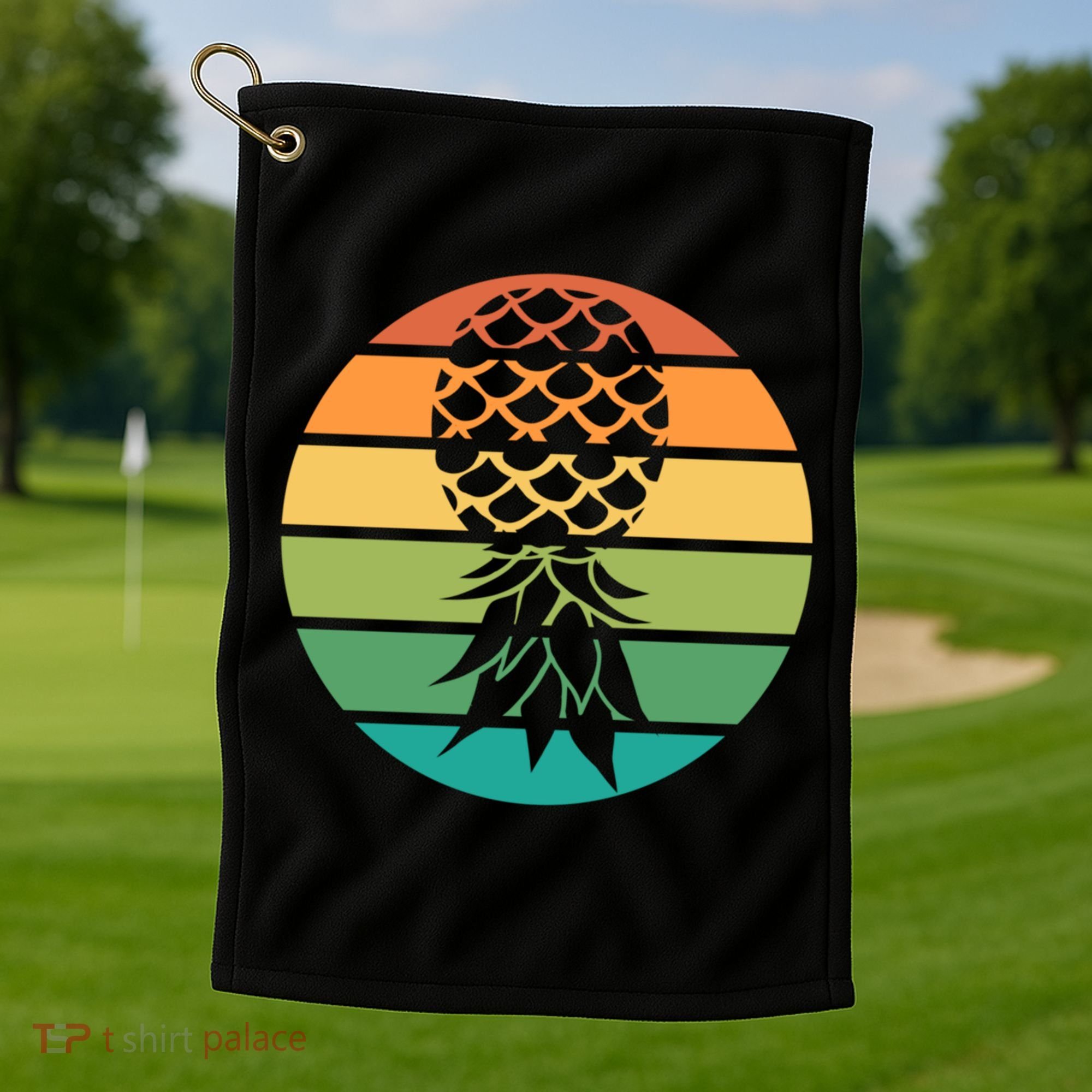 Polyamory And Upside Down Pineapple Summer Vacation Cruise Cute Gift Golf Towel