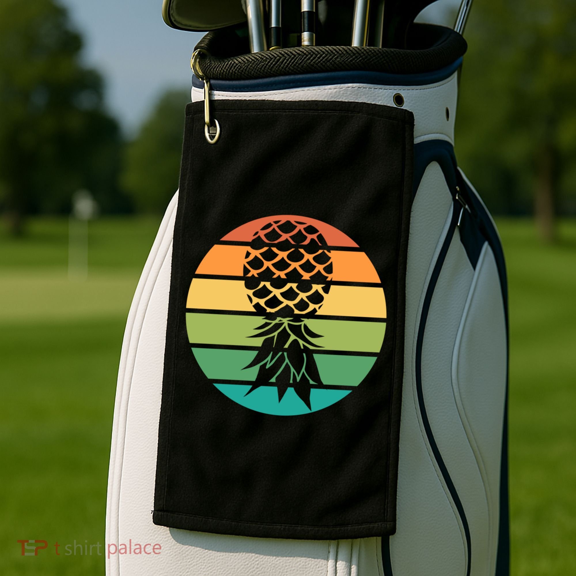 Polyamory And Upside Down Pineapple Summer Vacation Cruise Cute Gift Golf Towel