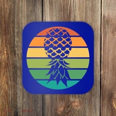 Polyamory And Upside Down Pineapple Summer Vacation Cruise Cute Gift Coaster