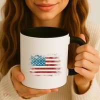 Patriotic American Usa Flag Coffee Mug thumb 3