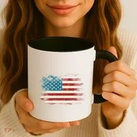 Patriotic American Usa Flag Coffee Mug thumb 3
